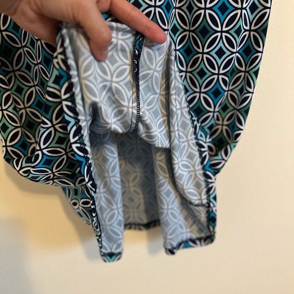 Ann Taylor LOFT Women Shift Dress 6 Blue Beads Preppy Casual Mandala Work Modest - Picture 11 of 17